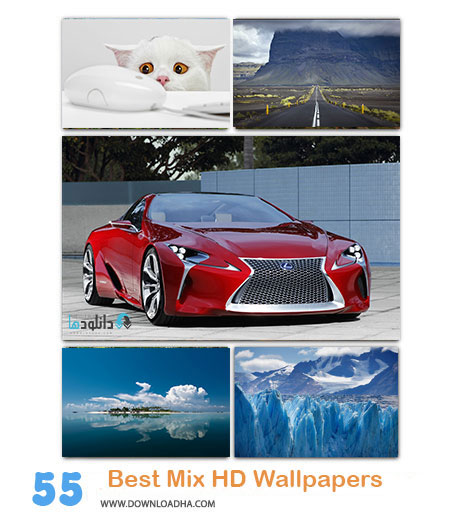 55 BestMix Wallpapers Cover(www.Downloadha.com) دانلود مجموعه 55 والپیپر متنوع برای دسکتاپ