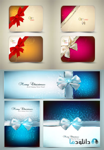 Christmas Cards And Banners دانلود تصاویر وکتور Christmas Cards And Banners