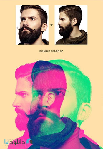 Double Color Exposure Photo دانلود اکشن فتوشاپ Double Color Exposure Photoshop Action