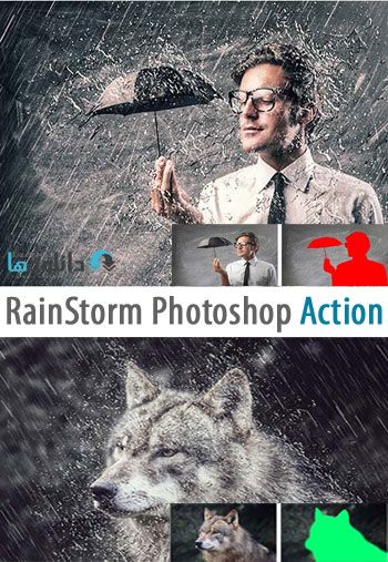 GraphicRiver RainStorm Phot دانلود اکشن فتوشاپ ایجاد افکت باران شدید بر روی تصاویر از گرافیک ریور GraphicRiver RainStorm Photoshop Action