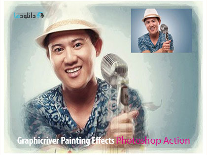 Graphicriver Painting Effects Photoshop Action دانلود اکشن فتوشاپ ایجاد افکت نقاشی بر روی تصاویر از گرافیک ریور Graphicriver Painting Effects Photoshop Action 