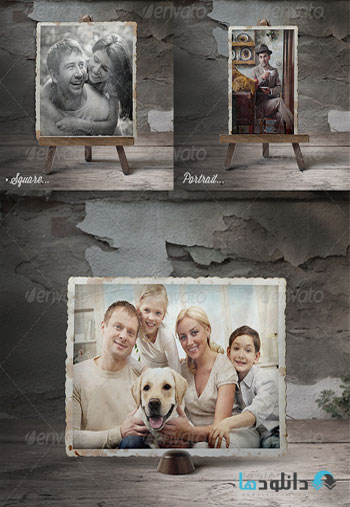 Graphicriver Premium Vintag دانلود تصاویر لایه باز Graphicriver Premium Vintage Photo Frames 