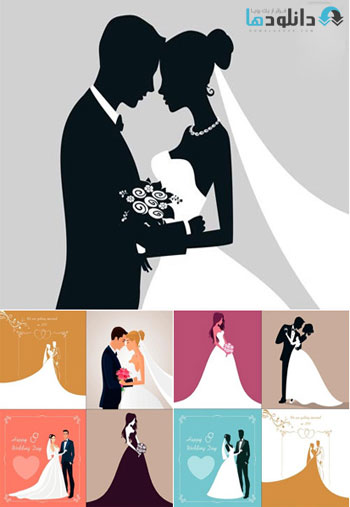 Happy Wedding Day Invitation Vector دانلود تصاویر وکتور Happy Wedding Day Invitation