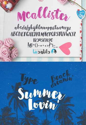 Mcallister Brush Script دانلود مجموعه فونت انگلیسی Mcallister Font 