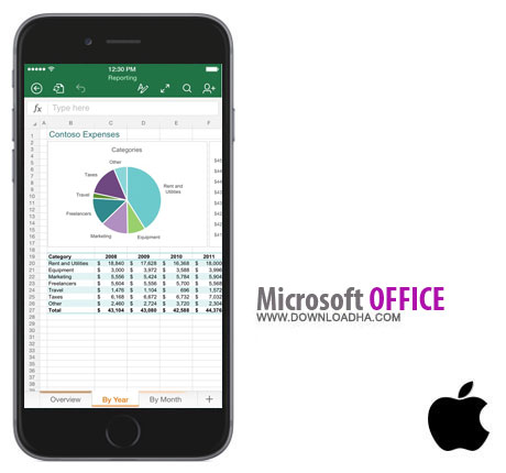 Microsoft OFFICE نرم افزار مایکروسافت آفیس Microsoft Office v 1.1 – آیفون