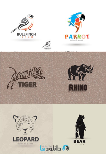 Silhouette Animal Logo دانلود تصاویر وکتور آرم و لوگوی حیوانات Silhouette Animal Logo 