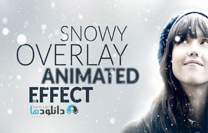 Snowy Animated Overlay in P دانلود طرح لایه باز افکت برف – Snowy Animated Overlay in Photoshop