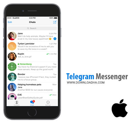 Telegram Messenger نرم افزار پیام رسان تلگرام Telegram Messenger V3.0 آیفون و آیپد 