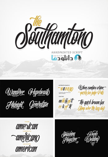 The Southamton دانلود مجموعه فونت انگلیسی The Southamton Font Family 