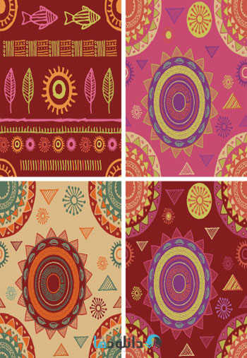 Tribal.And.Ethnic.Ornaments دانلود تصاویر وکتور Tribal And Ethnic Ornaments 