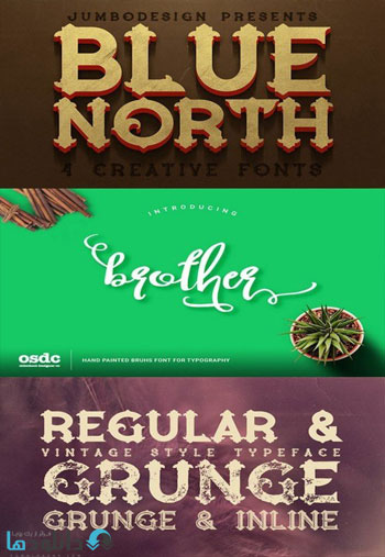 Vintage Style Font دانلود مجموعه فونت انگلیسی Vintage Style Font Family 