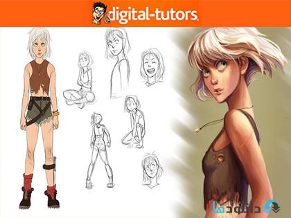  character concept design a دانلود آموزش طراحی کاراکتر کارتونی در فتوشاپ از دیجیتال تتور Digital Tutors Character Concept Design and Development in Photoshop 