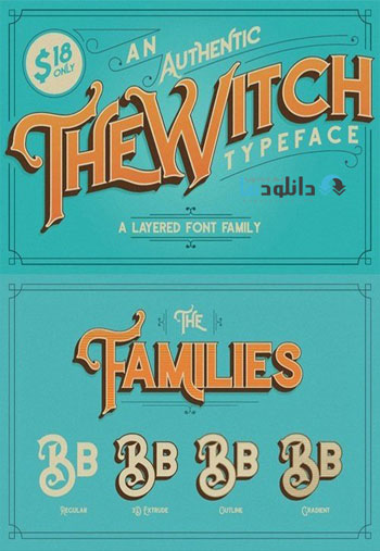 witch typeface دانلود مجموعه فونت انگلیسی The witch Font 