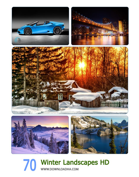 70 Winter Landscapes HD Wallpapers Cover(Downloadha.com) دانلود مجموعه 70 والپیپر عریض زمستان