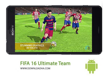 FIFA 16 Ultimate Team Cover(Downloadha.com) دانلود جدیدترین نسخه بازی فیفا FIFA 16 Ultimate Team 3.0.112594 برای اندروید