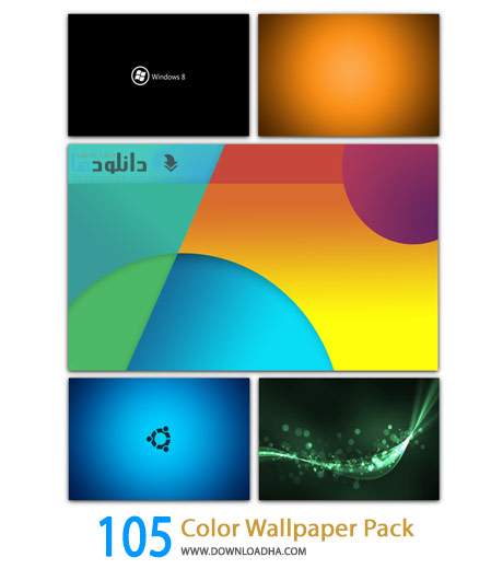 105 Color Wallpaper Pack Cover%28Downloadha.com%29 دانلود مجموعه 105 والپیپر رنگ ها