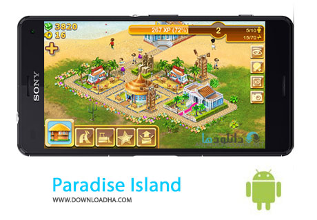 Paradise Island Cover%28Downloadha.com%29 دانلود مهیج جزیره بهشتی Paradise Island v3.2.2 برای اندروید