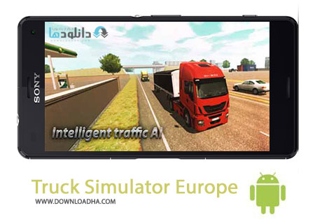 Truck Simulator Europe Cover%28Downloadha.com%29 دانلود بازی زیبای شبیه سازی کامیون رانی Truck Simulator Europe v0.9 برای اندروید