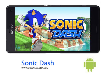 Sonic Dash Cover%28Downloadha.com%29 دانلود بازی زیبای سونیک دش Sonic Dash v2.4.0.Go برای اندروید