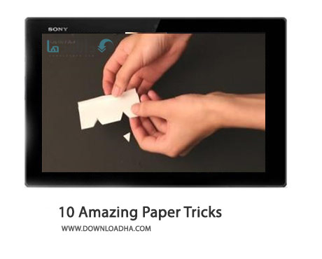 10 Amazing Paper Tricks Cover%28Downloadha.com%29 دانلود کلیپ 10 شعبده بازی برتر با کاغذ