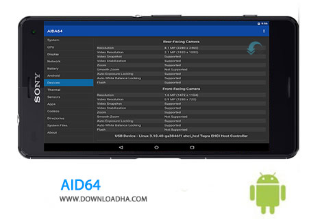 AID64 Cover%28Downloadha.com%29 دانلود نرم افزار مشاهده اطلاعات گوشی AIDA64 1.37 اندروید