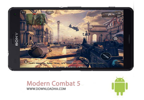 Modern Combat 5 Cover%28Downloadha.com%29 دانلود بازی اکشن و پرطرفدار مدرن کمبات Modern Combat 5 Blackout 1.5.1d برای اندروید