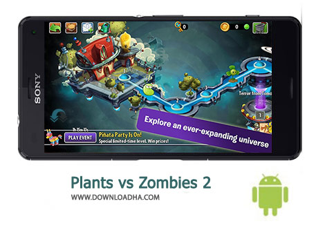 Plants vs Zombies 2 Cover%28Downloadha.com%29 دانلود آخرین نسخه بازی زامبی ها و گیاهان Plants vs Zombies 2 4.6.1 برای اندروید