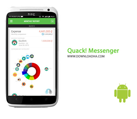 Quack Messenger Cover%28Downloadha.com%29 دانلود برنامه چت Quack! Messenger 3.5.1 برای اندروید