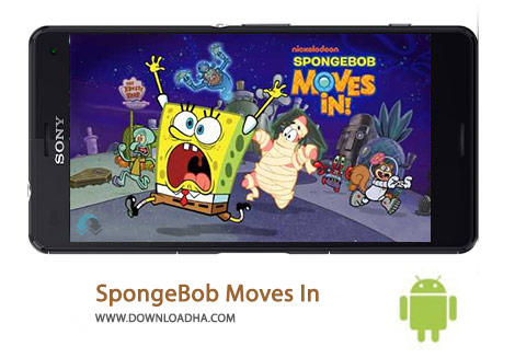 SpongeBob Moves In Cover(Downloadha.com) دانلود بازی مهیج باب اسفنجی SpongeBob Moves In 4.33.00 برای اندروید