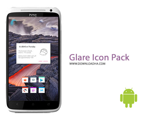 Glare Icon Pack Cover%28Downloadha.com%29 دانلود مجموعه آیکن زیبا Glare Icon Pack 1.6 برای اندروید