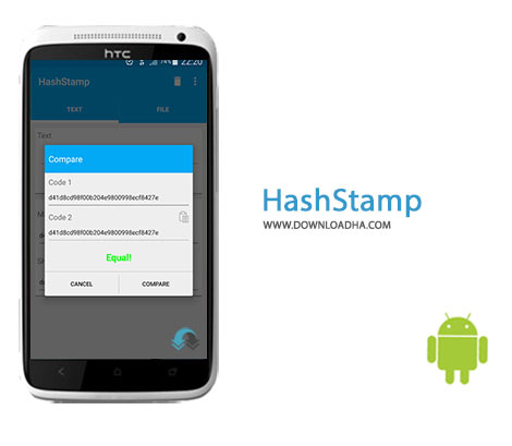 HashStamp Cover%28Downloadha.com%29 دانلود نرم افزار بررسی و تحلیل کدهای هش HashStamp 1.4.10 برای اندروید