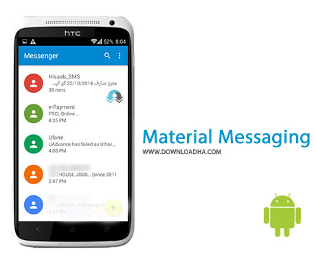 Material Messaging Cover%28Downloadha.co%29 دانلود نرم افزار پیام رسان حرفه ای Material Messaging v1.3.4.5 برای اندروید