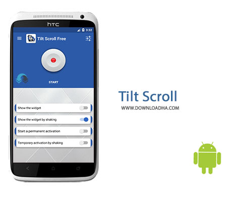 Tilt Scroll Cover%28Downloadha.com%29 دانلود نرم افزار اسکرول کردن با کج کردن گوشی Tilt Scroll v1.16.7 برای اندروید