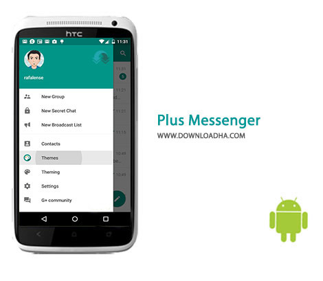 Plus Messenger Cover%28Downloadha.com%29 دانلود نرم افزار مسنجر رایگان Plus Messenger 3.8.1.2 برای اندروید