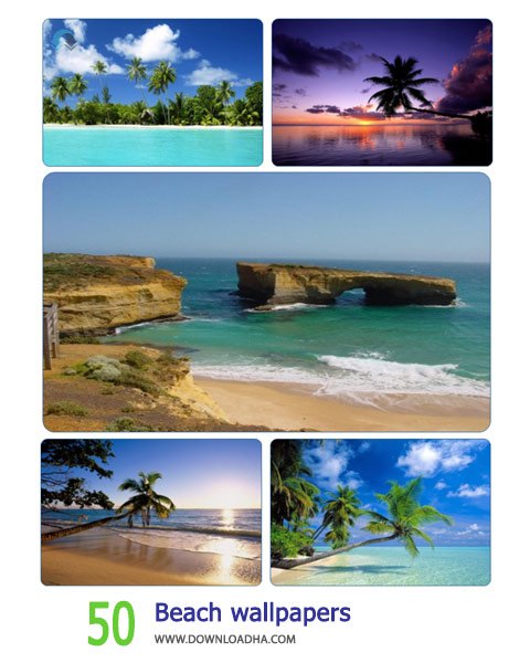 50 Beach wallpapers Cover%28Downloadha.com%29 دانلود مجموعه 50 والپیپر سواحل