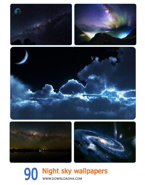 90 Night sky wallpapers Cover%28Downloadha.com%29 دانلود مجموعه 90 والپیپر از آسمان در شب