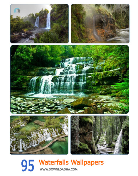 95 Waterfalls Wallpapers Cover%28Downloadha.com%29 دانلود مجموعه 95 والپیپر آبشارهای زیبا با کیفیت عالی