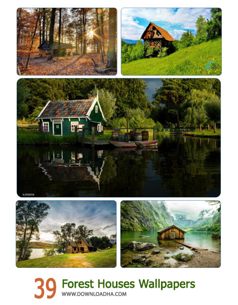 39 Forest Houses Wallpapers Cover%28Downloadha.com%29 دانلود مجموعه 39 والپیپر از خانه های جنگلی