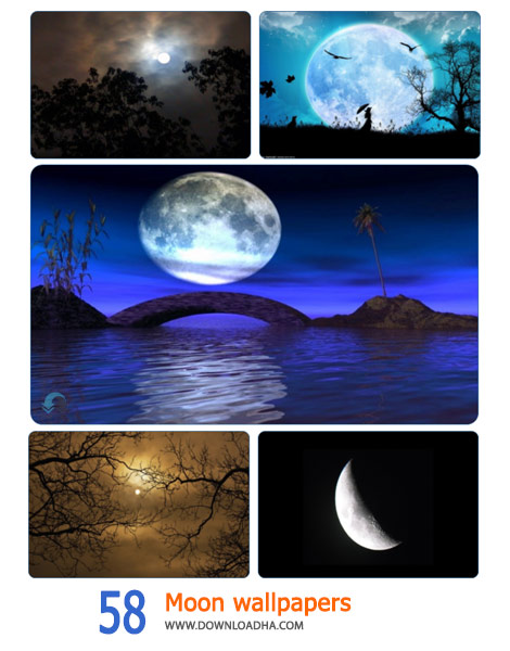 58 Moon wallpapers Cover%28Downloadha.com%29 دانلود 58 والپیپر زیبا از ماه