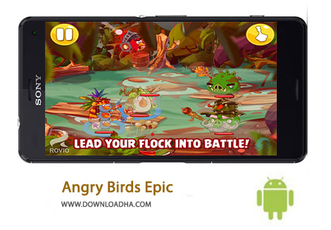 Angry Birds Epic Cover%28Downloadha.com%29 دانلود بازی زیبای انگری بردز Angry Birds Epic 1.4.4 اندروید