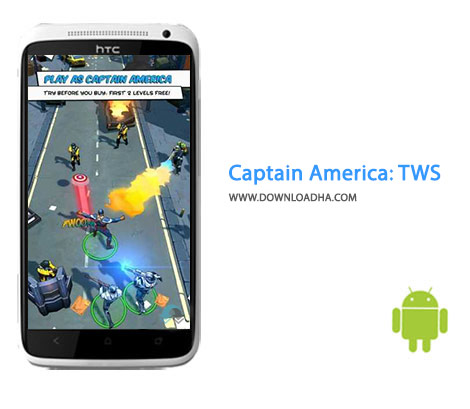 Captain America Cover%28Downloadha.com%29 دانلود بازی اکشن و مهیج کاپیتان آمریکایی Captain America: TWS 1.0.3a برای اندروید