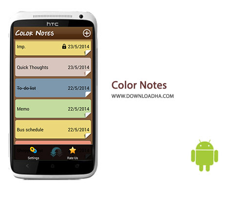 Color Notes Cover%28Downloadha.com%29 دانلود نرم افزار خاطره نویسی Color Notes 1.7.7 برای اندروید