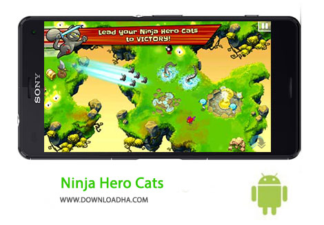 Ninja Hero Cats Cover%28Downloadha.com%29 دانلود بازی اکشن و زیبای قهرمان نینجا Ninja Hero Cats 1.3.0 برای اندروید