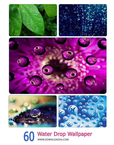 60 Water Drop Wallpaper Cover%28Downloadha.com%29 دانلود مجموعه 60 والپیپر قطره آب