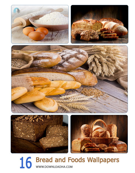 16 Bread and Foods Wallpapers Cover%28Downloadha.com%29 دانلود مجموعه 16 والپیپر از غذا و نان