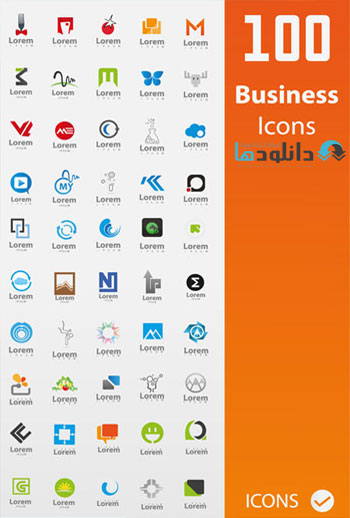 100 Business Icons Vector Collection دانلود مجموعه آیکن و وکتور های تجارت   Business Icons Vector Collection 