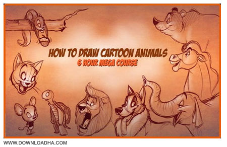 How to draw cartoon animals آموزش طراحی حیوانات کارتونی How To Draw Cartoon Animals