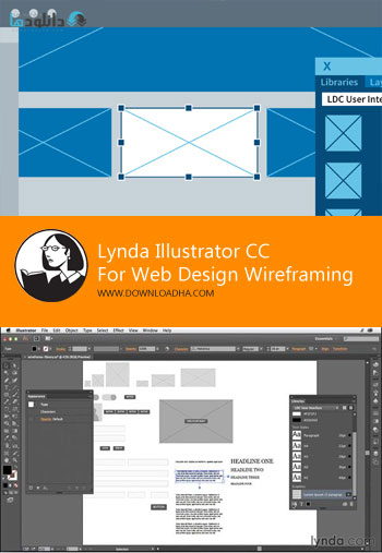 ویدیو-آموزشی-lynda-illustrator-cc-for-web-design-wireframing