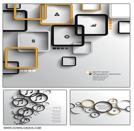 infographics elements دانلود وکتورهای پس زمینه Backgrounds With Infographics Elements