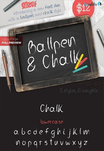 Ballpen-and-Chalk-Typeface